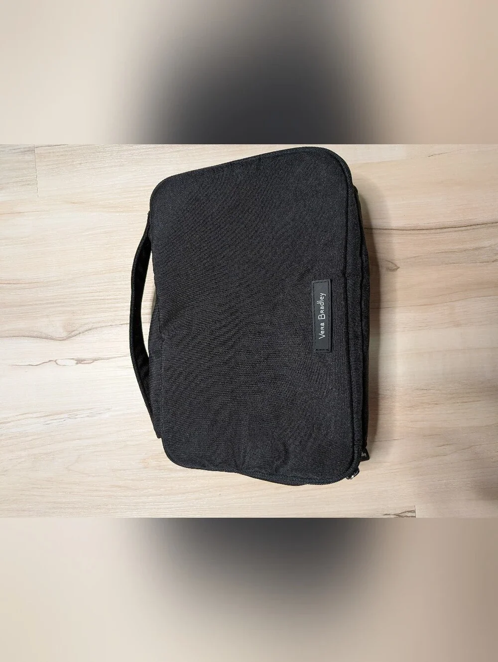 Vera Bradley Black 2 Compartment Makeup Bag
